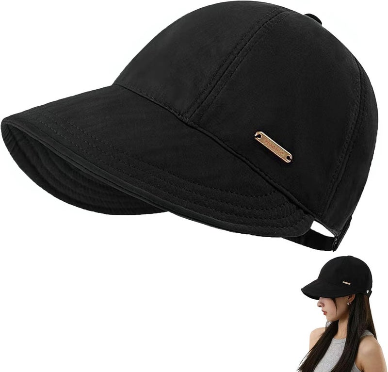 huablo ]UPF 50+Womens Sun Hat UV Protection Hiking Fishing Hats Wide Brim Hat Adjustable Ponytail Packable Sun Cap - Image 1
